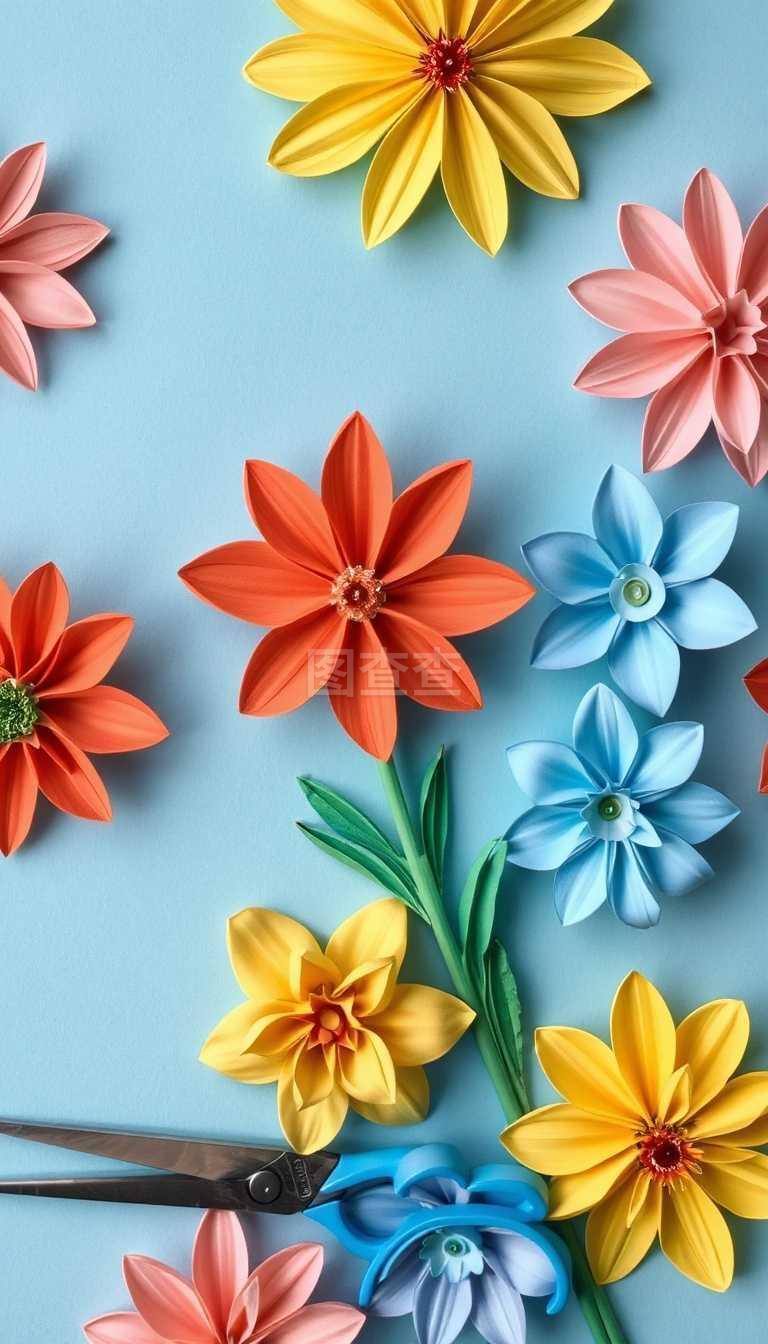 纸艺繁花 手工彩色纸花制作与纸品装点指南